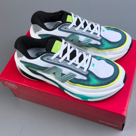 New Balance Fresh Foam X 1080 V13 Seri NB1080 1080 Low Top Putih Hijau Kuning Ringan Tebal Tunggal K