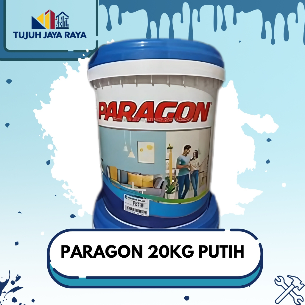 Cat paragon 20kg PUTIH. warna bagus