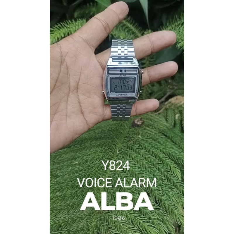 JUAL JAM TANGAN ALBA VOICE ALARM Y824 VINTAGE PRELOVED BEKAS SEKEN SECONDHAND