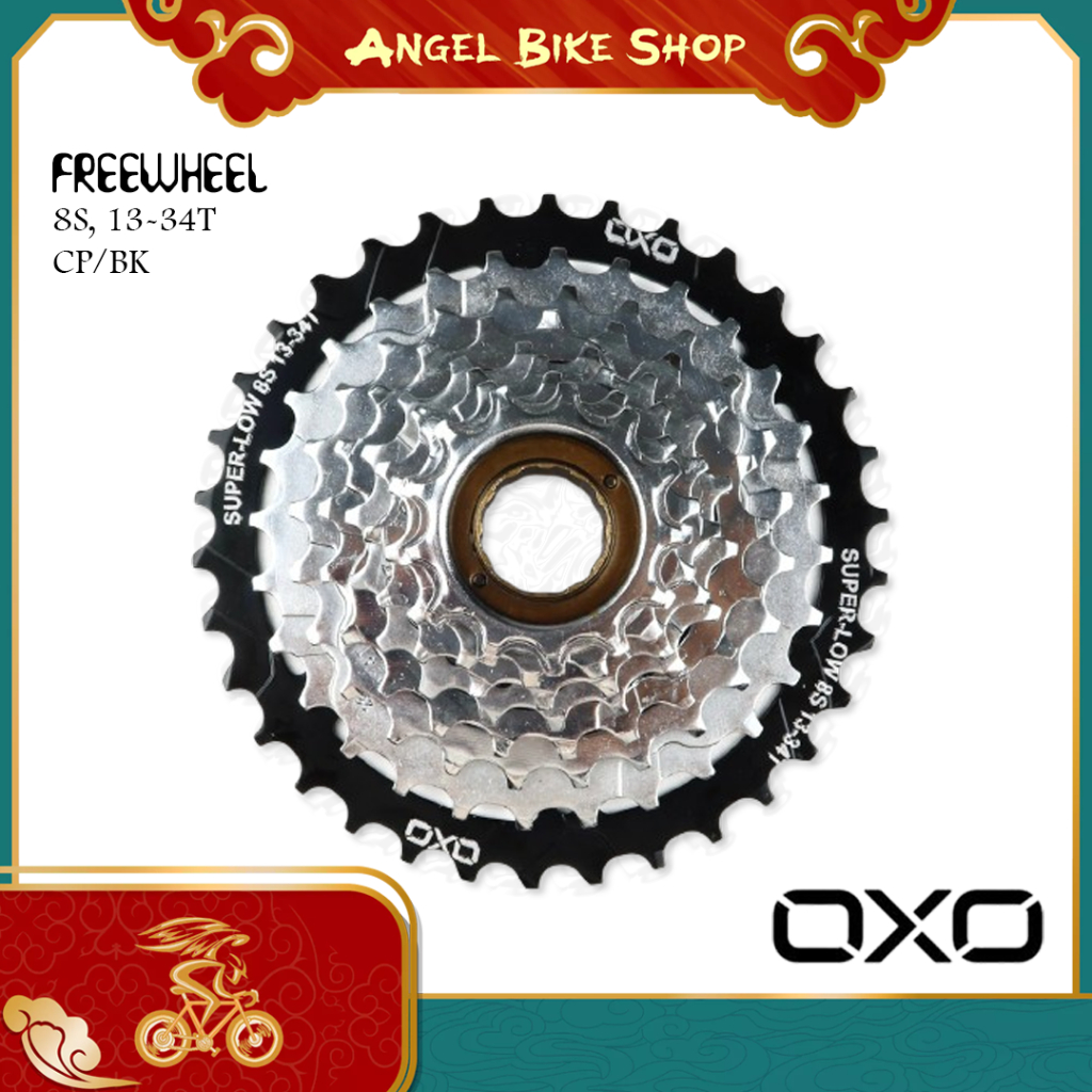 Sprocket Freewheel OXO 8 Speed Drat Ulir 13 - 34T Megarange