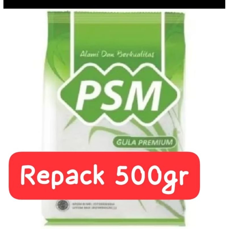 

500gr gula pasir merek PSM ( REPACK)