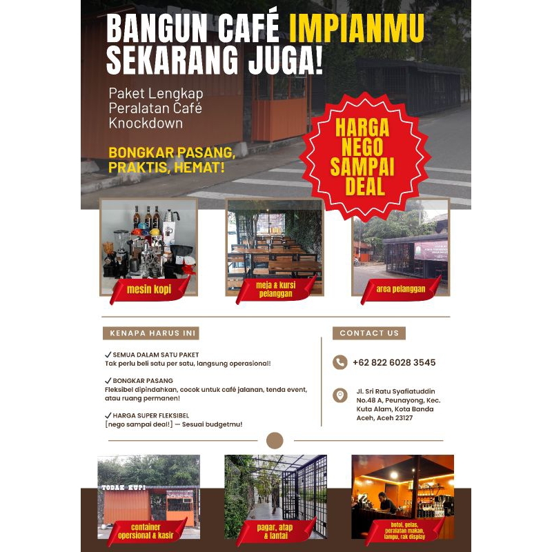 Paket Peralatan Cafe/Warkop