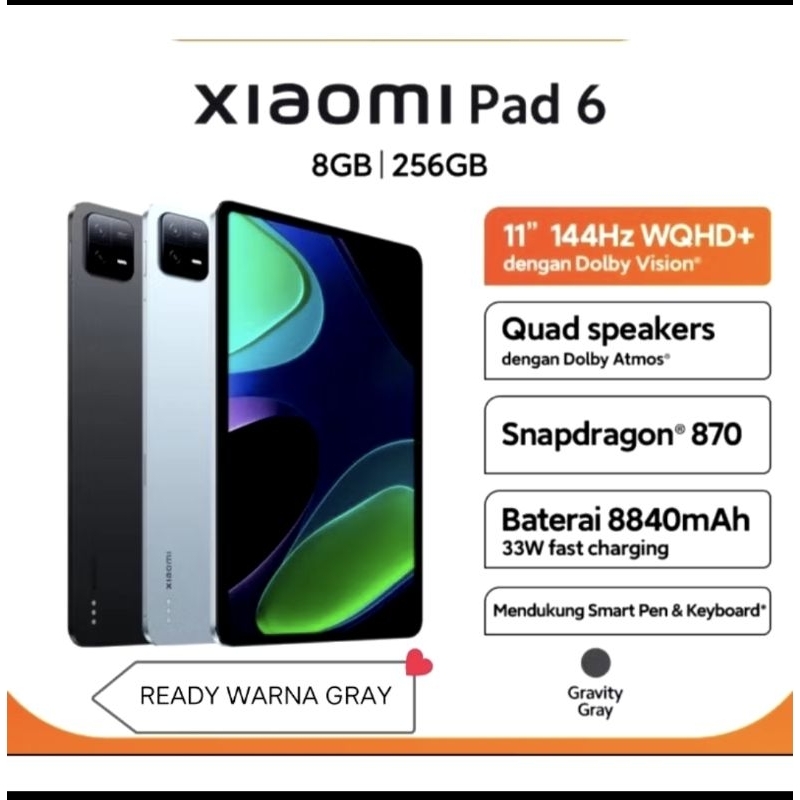 XIAOMI PAD 6 8/256GB SD870 SECOND ORIGINAL