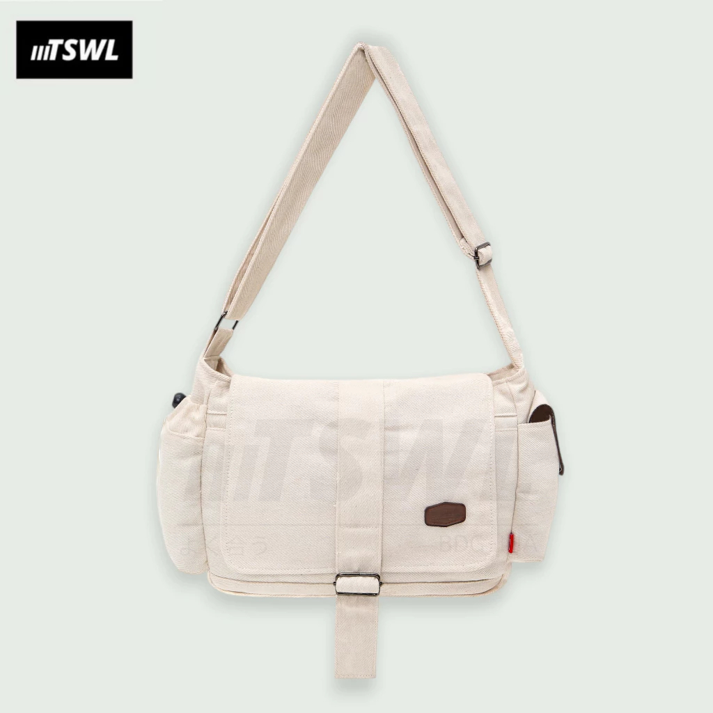 Mateswell Tas Selempang Bahu Sling Shoulder Shoulderbag Bag Kanvas Laptop Besar Unisex Pria Wanita