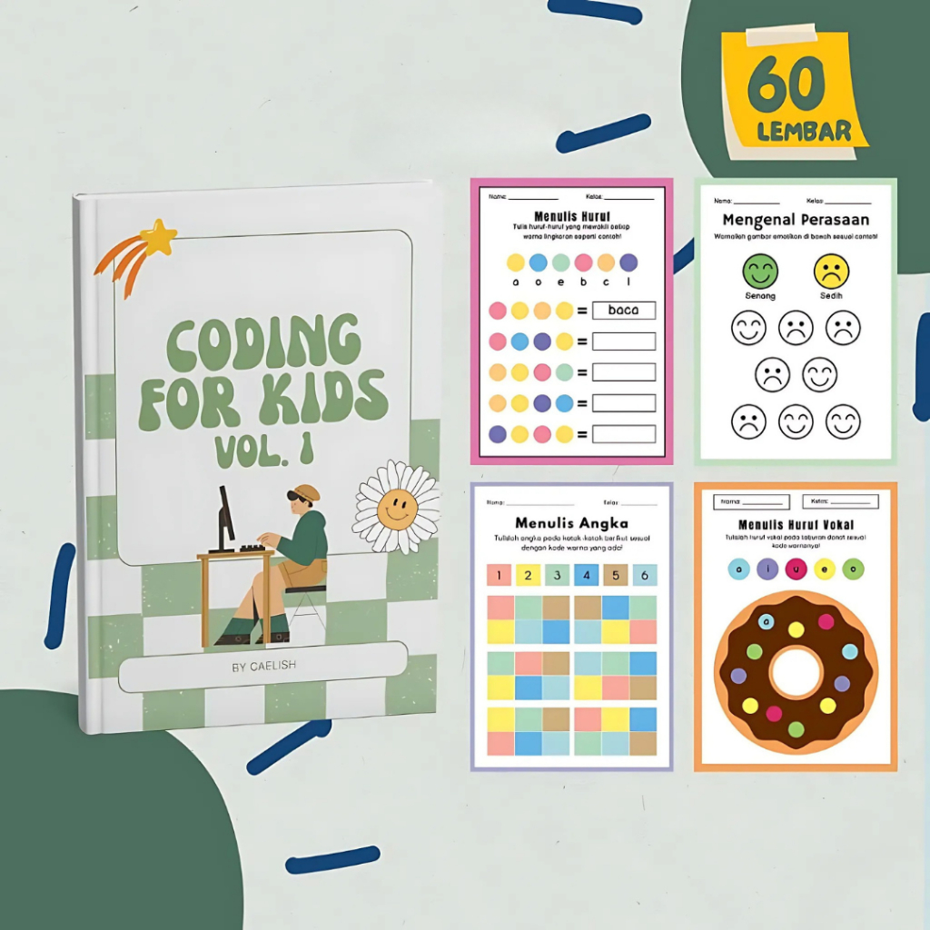 Vol. 1 Coding Anak Usia 4-6 Tahun – Belajar Dasar Coding dengan Cara Seru (+60 Halaman)