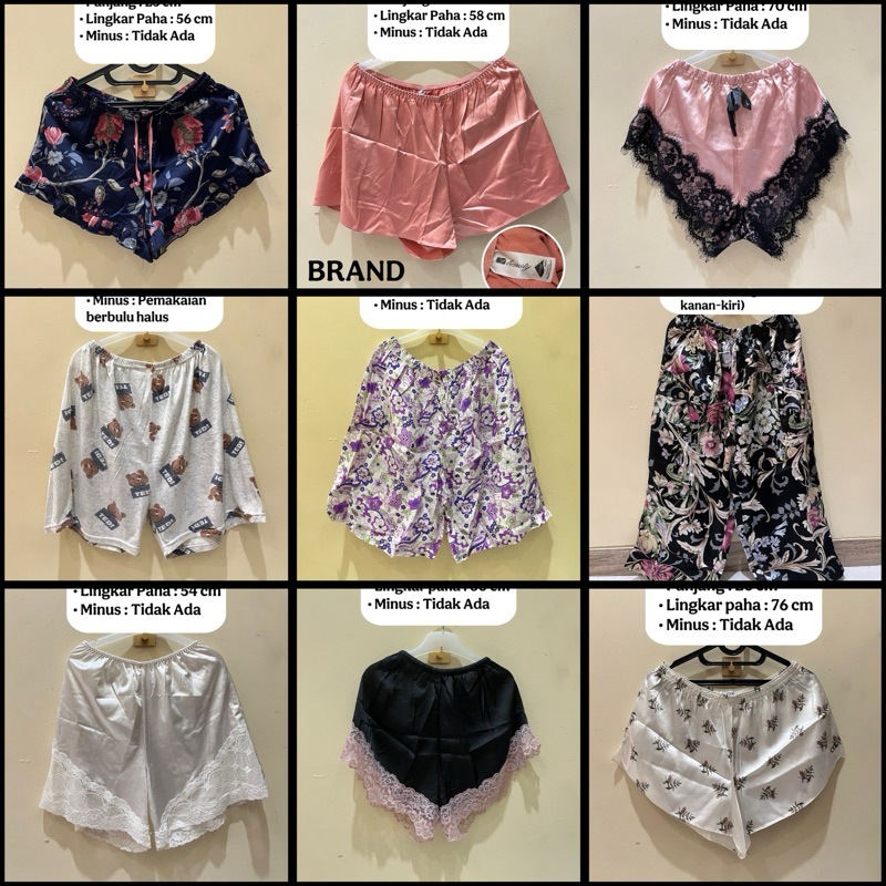 Celana Pendek/dalaman/celana tidur wanita promo (preloved)