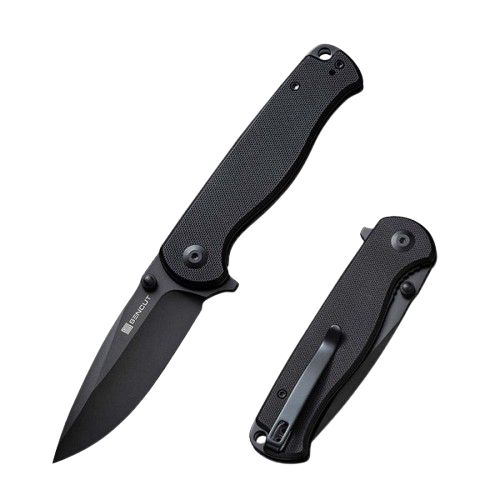 SENCUT Errant Flipper & Thumb Stud Knife G10 Handle (3.45" 9Cr18MoV Blade) S23054B-1