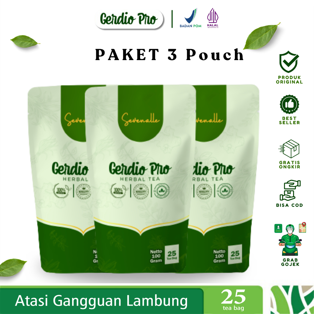 GERDIO TEH HERBAL TEH LAMBUNG - ORIGINAL 100% BPOM  TEH ASAM LAMBUNG ASAL LAMBUNG MINGGAT / Teh Herb