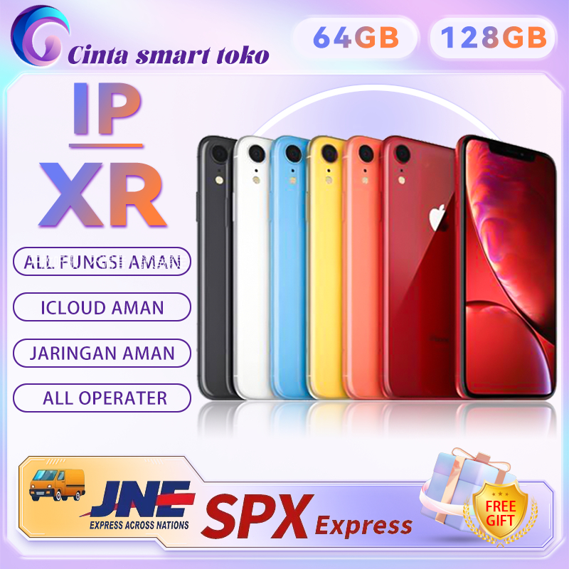 IP XR 128GB 64GB Second hand phone FULLSET MULUS ORI100% Unlocked iCloud aman LIKE NEW phone xr