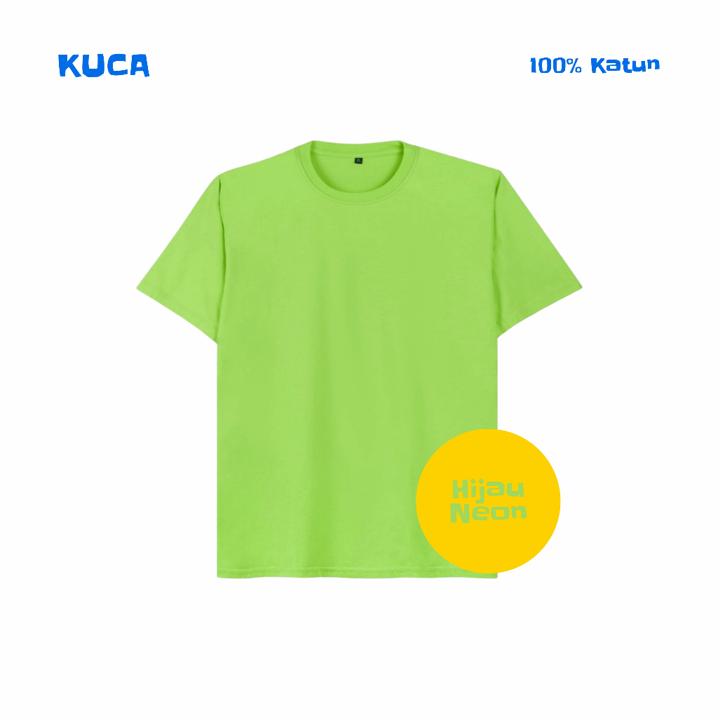 KUCA Kaos Dewasa Pendek Hijau Neon