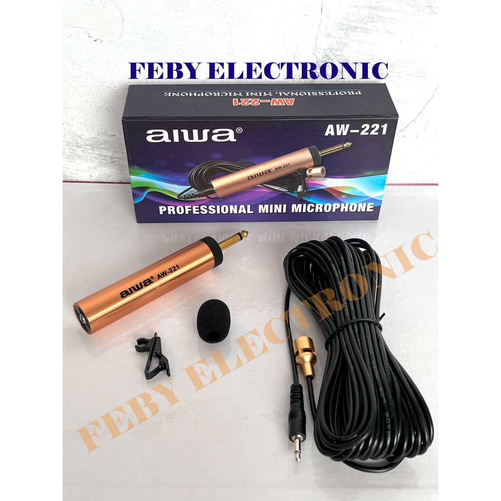 MIC JEPIT AIWA AW 221 MICROPHONE CLIP ON AIWA AW221 MIC IMAM MASJID