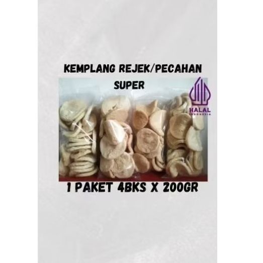 

kemplang rejek/bantat super 4 bungkus berat 200gr asli ikan tenggiri