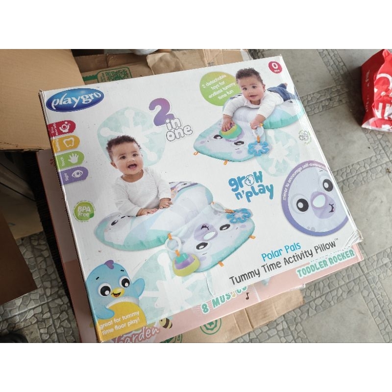Playgro Polar Pals Tummy Time Pillow - Bantal Tummy Time Bayi