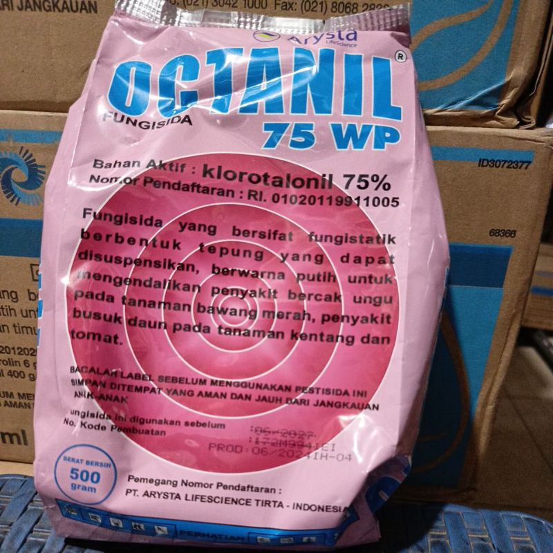 Fungsida Octanil 75WP Klorotalonil isi 500 g