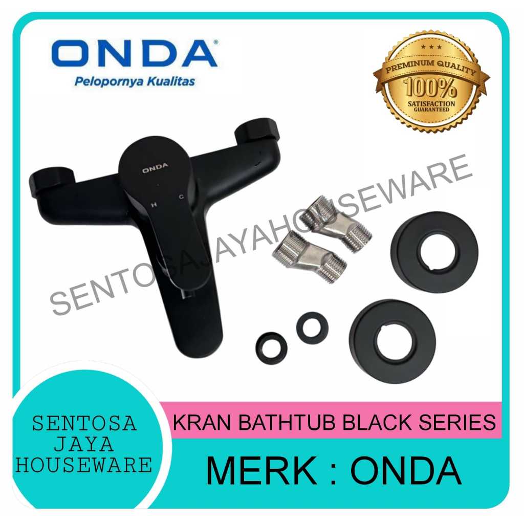 KRAN BATHTUB PANAS DINGIN ONDA BLACK SERIES / KRAN MIXER ONDA PANAS DINGIN HITAM