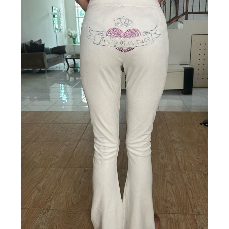 Y2K Juicy Couture White Flare Pants