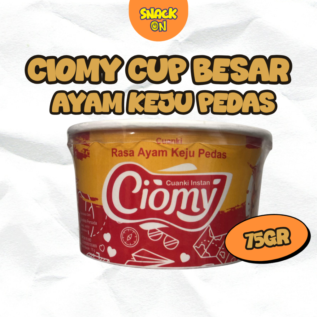 

Ciomy Cuankie Ayam Keju Pedas Cup Besar Halal Non MSG