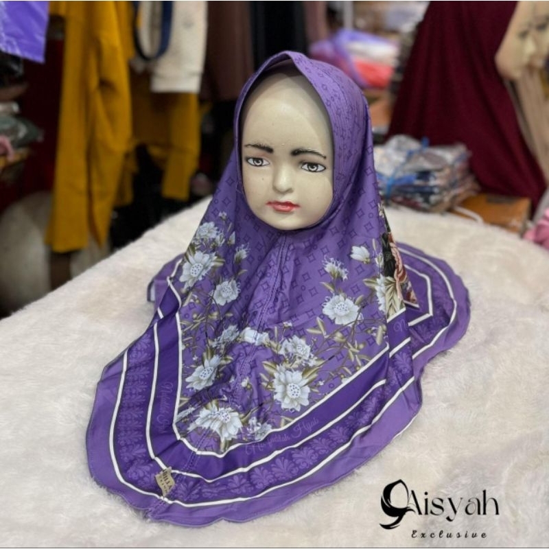hijab anak printing bunga