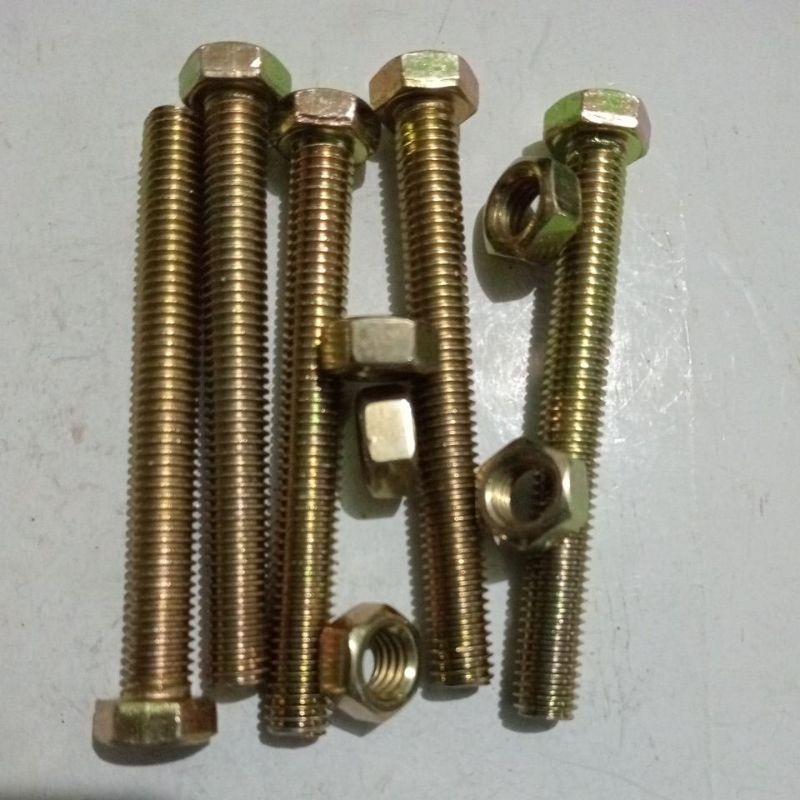 Baut Mur/Mur Baut Hex BMK M8x70mm(7cm) Kunci 12