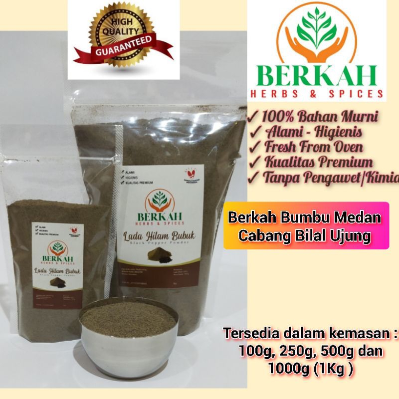 

Merica Lada Hitam Bubuk Berkah Murni 500g 1Kg Kualitas Premium Wangi Halal Tanpa Pengawet