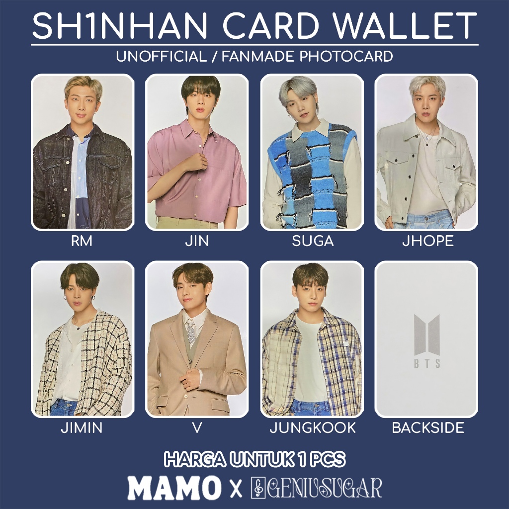 [MAMO] BTS - SH1NHAN CARD WALLET PHOTOCARD FANMADE