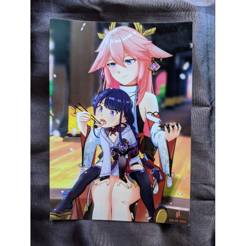 

Artprint Genshin Impact / Yor Forger uk. A5 by Ennvela || Ei Raiden Shogun Yae Miko Lumine Yelan