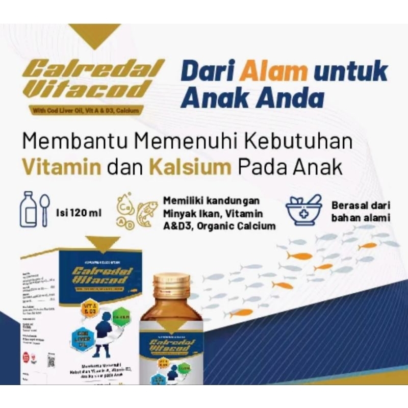 CALREDAL VITACOD SYRUP || VITAMIN TULANG ANAK, VITAMIN A, & VITAMIN D3