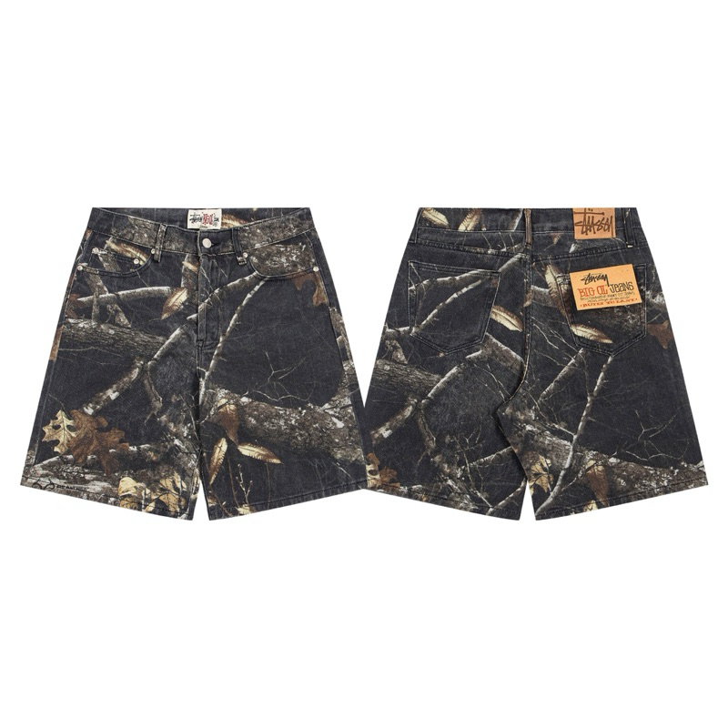 STUSSY Jorts Jeans Shortpants OL' REALTREE EDGE BRANCH Denim Short Streetwear Celana Pendek Skena
