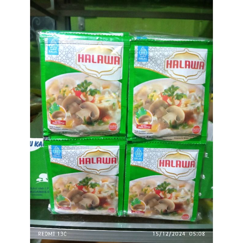 

Kaldu Jamur Halawa - 1Pack isi 24Sachet @8gr - Kaldu bubuk tanpa MSG Sintetis