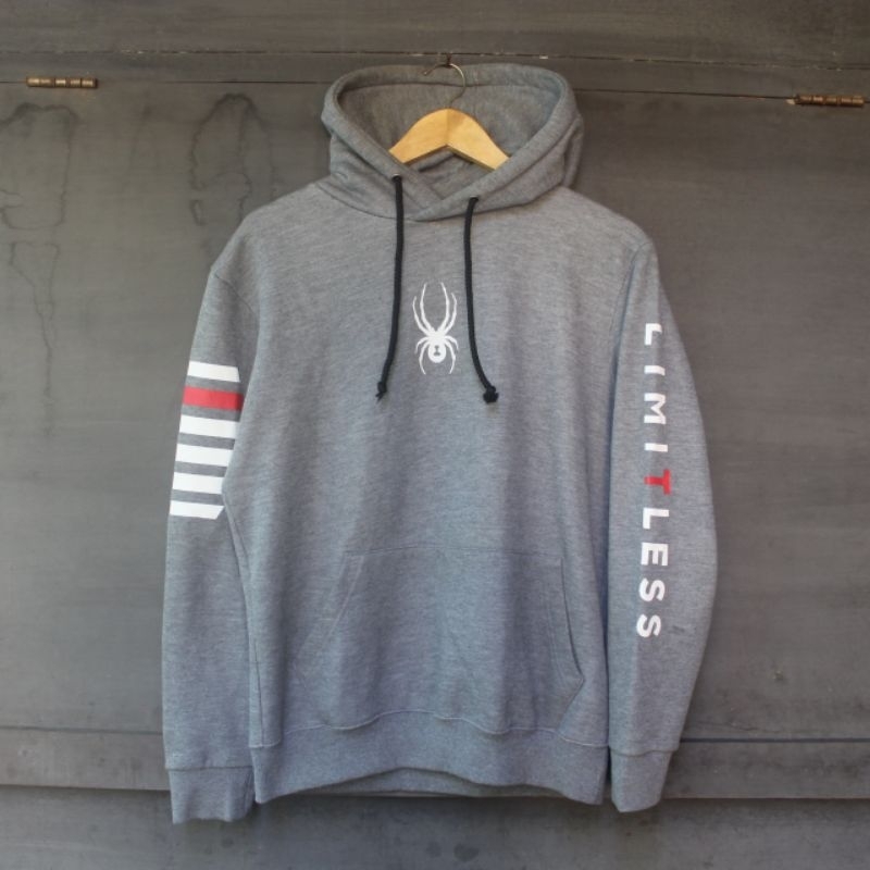 Hoodie Pria Spyder Abu-abu