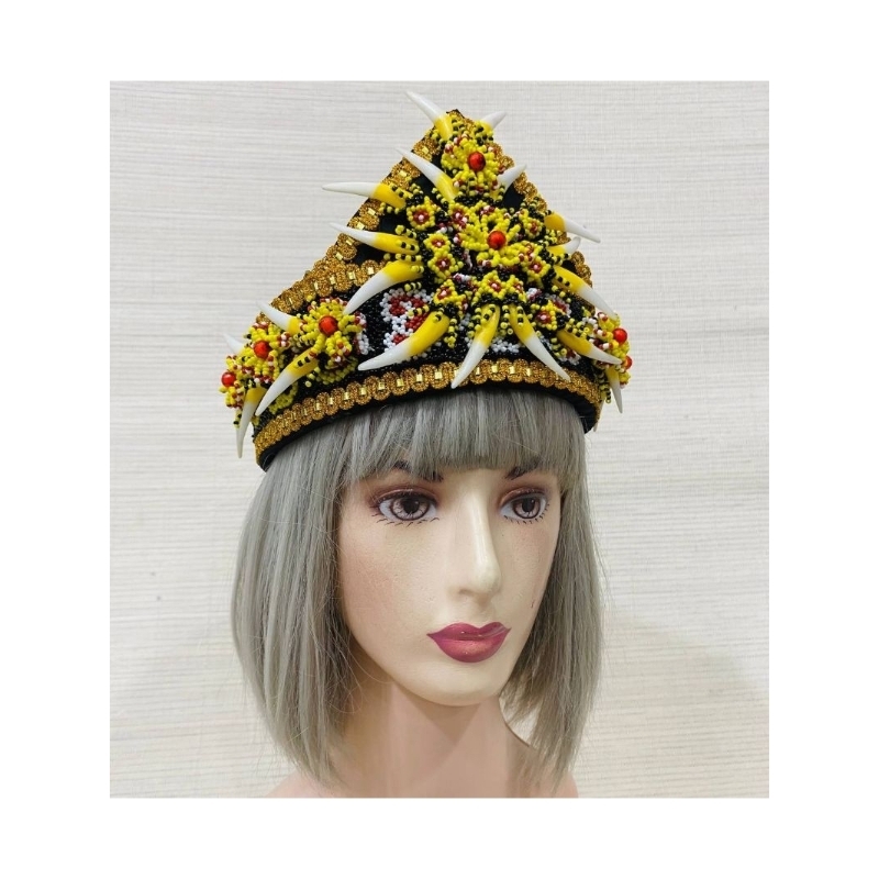 TOPI MAHKOTA DAYAK TARING FULL - TOPI MAHKOTA DAYAK