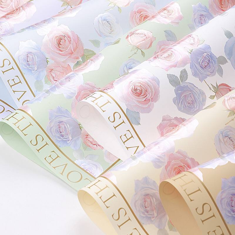 

20Lembar Cellophane Motif Bunga/ Wrapping Flower/ Kertas Bucket Motif Bunga