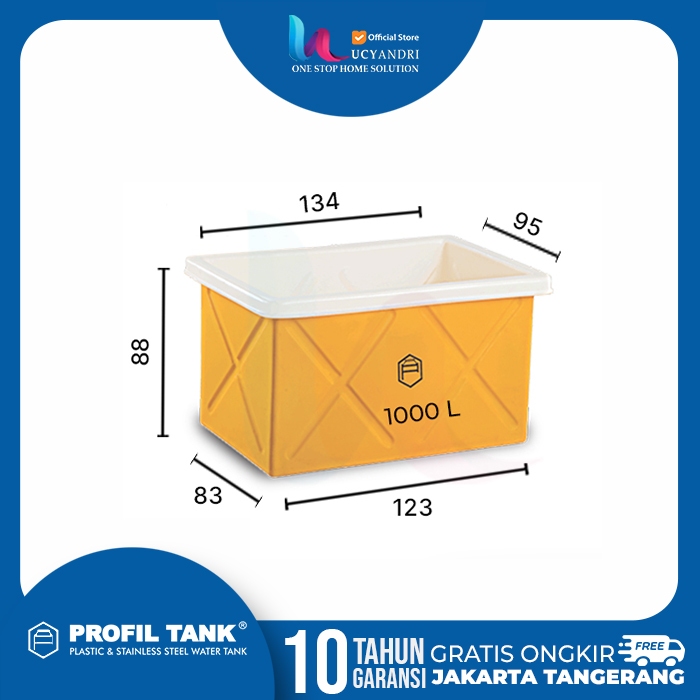 Bak Persegi Terbuka Profil tank BAK 1000 Liter - Bak Kotak Terbuka