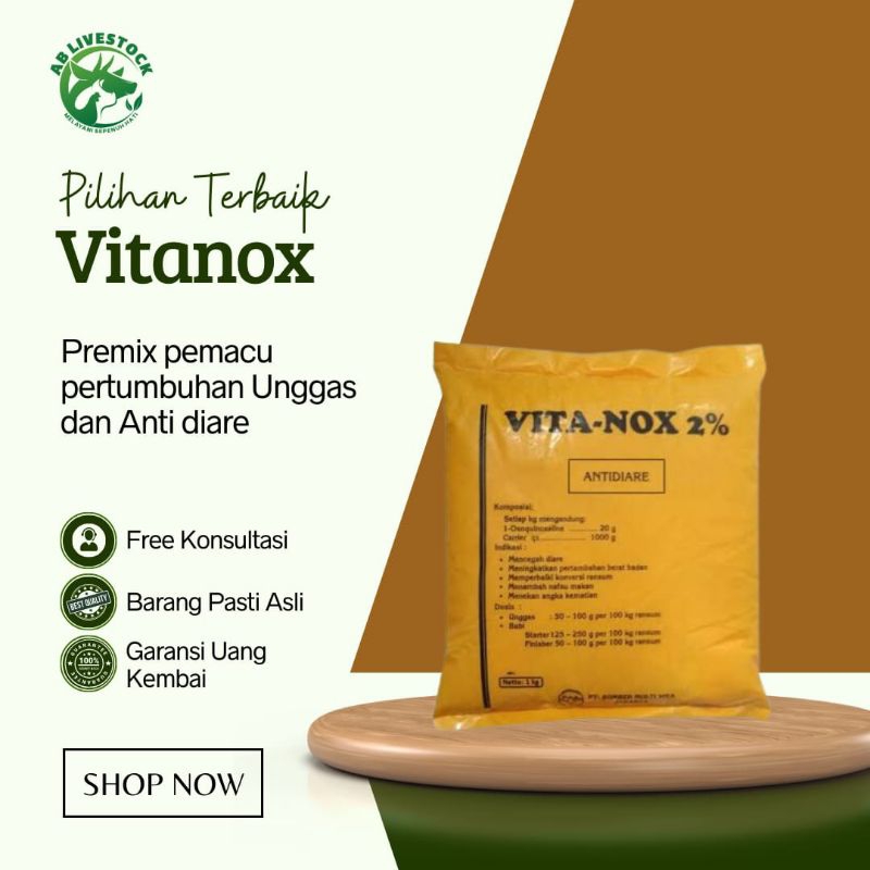 Vitanox 1kg premix grow promotor anti diare