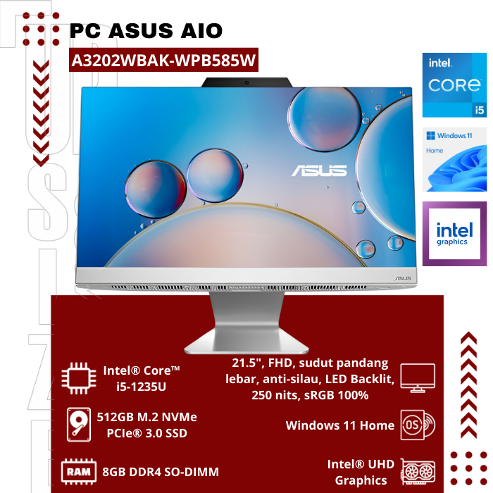 PC Asus AIO A3202WBAK-WPB585W