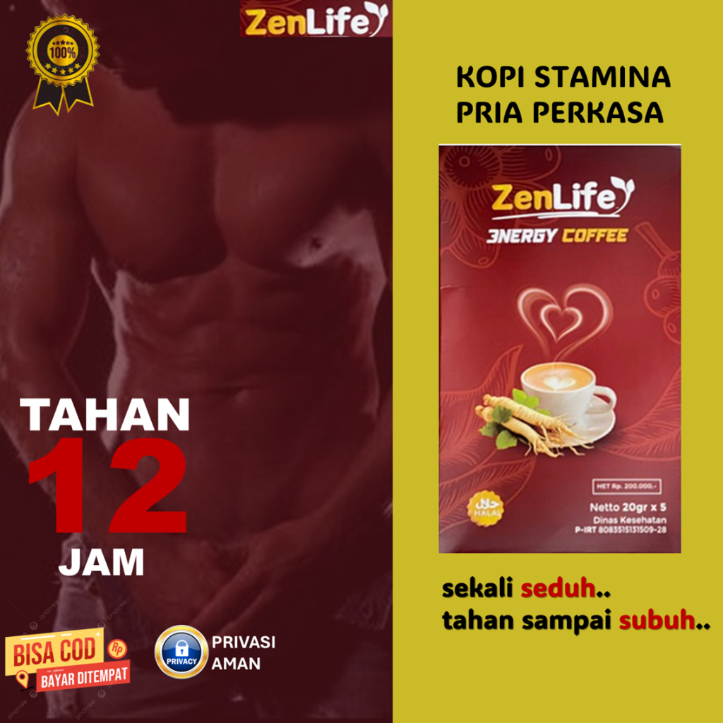 

ZENLIFE ENERGY COFFEE Minuman Kopi Herbal Stamina Tahan Lama Pria D3w454 - Solusi Disfungsi 3r3k51 Dan 3j4kul451 D1n1
