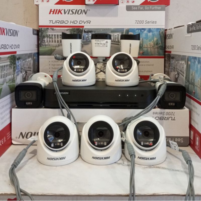 PAKET CCTV HIKVISION 16CH DVR 5MP 10 CAMERA 5MP + HARDISK 500GB - 4TB COMPLETE.