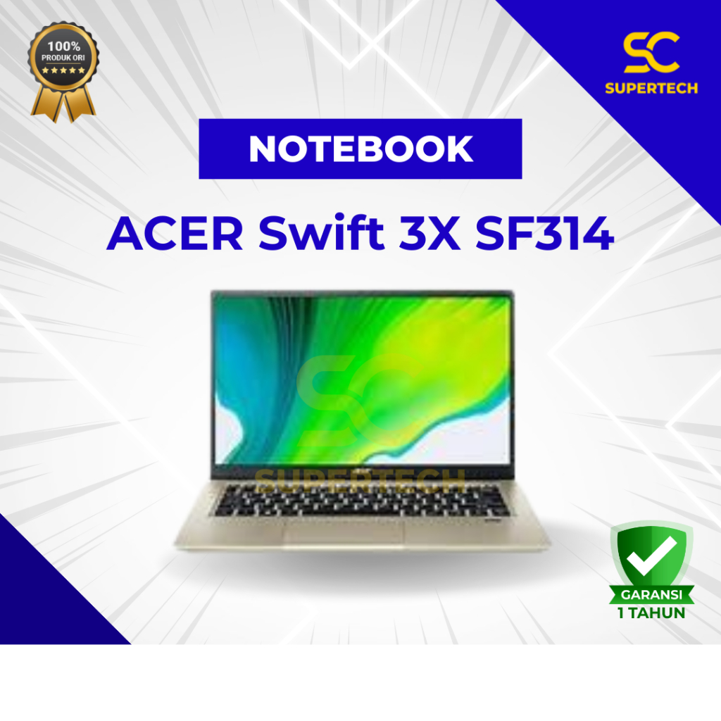 Notebook Acer Swift 3X SF314-510G-50CC i5-1135G7 16GB 512GB iris 14FHD