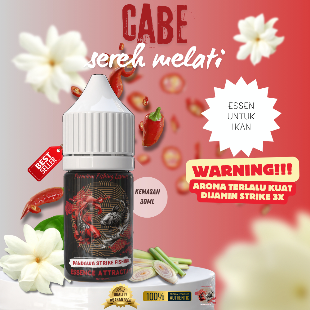 Essen Oplosan PANDAWA STRIKE  Cabe Sereh Melati Usar Salmon Tenggiri Lomba /Harian isi 30ML