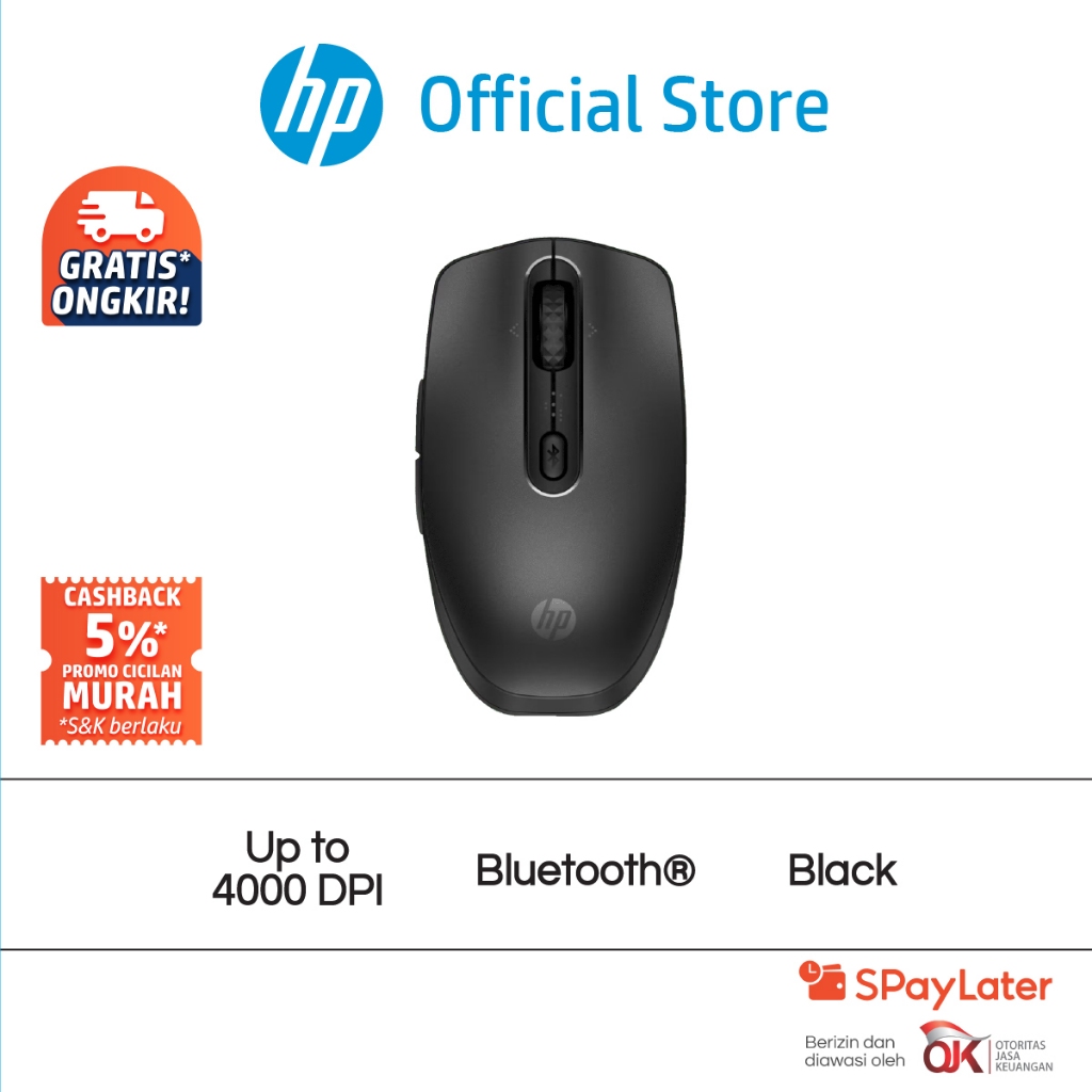 Mouse Wireless HP 690 Rechargeable Up to 4000 DPI Windows 11 Windows 10 macOS ChromeOS Promo Murah G