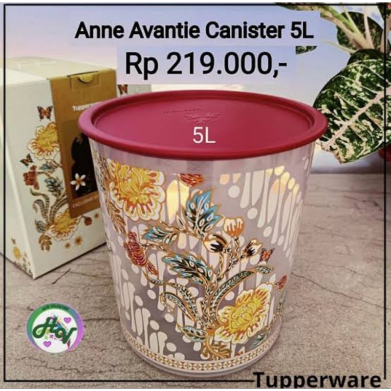 Anne Avantie Canister 5 liter Tupperware