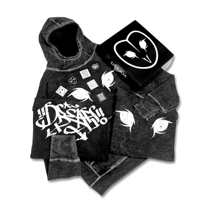 SWEATER HOODIE DREAMBIRDS "WATCHER VI" PULLOVER HOODIE WASHED SECOND
