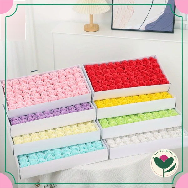1 pcs Rose soap flower ukuran 5 cm bunga mawar sabun wangi buket bunga florist bunga artificial MK19