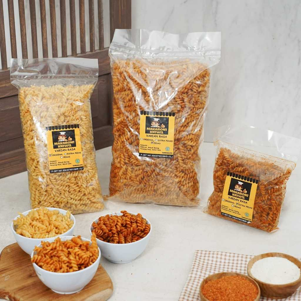 

BARANG TASIK.ID - Makaroni Kriwil Spiral Bantet Asin Pedas Extra Pedas Cap Koki Tasikmalaya 500 Gram