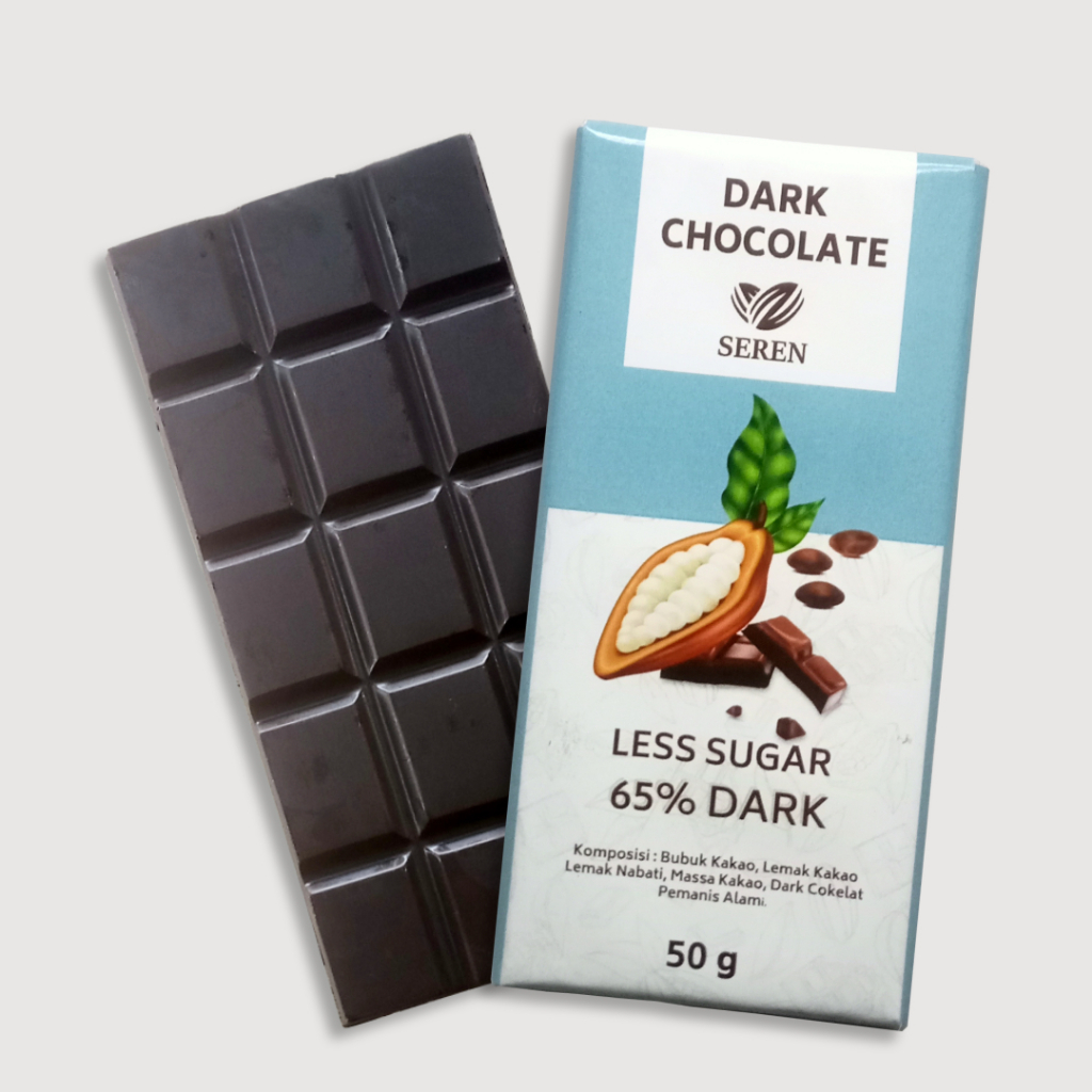 

2Xbtygneal Sakha Snack ) 65 Persen Dark Chocolate Coklat Batangan Sedikit Pahit - Seren Chocolate