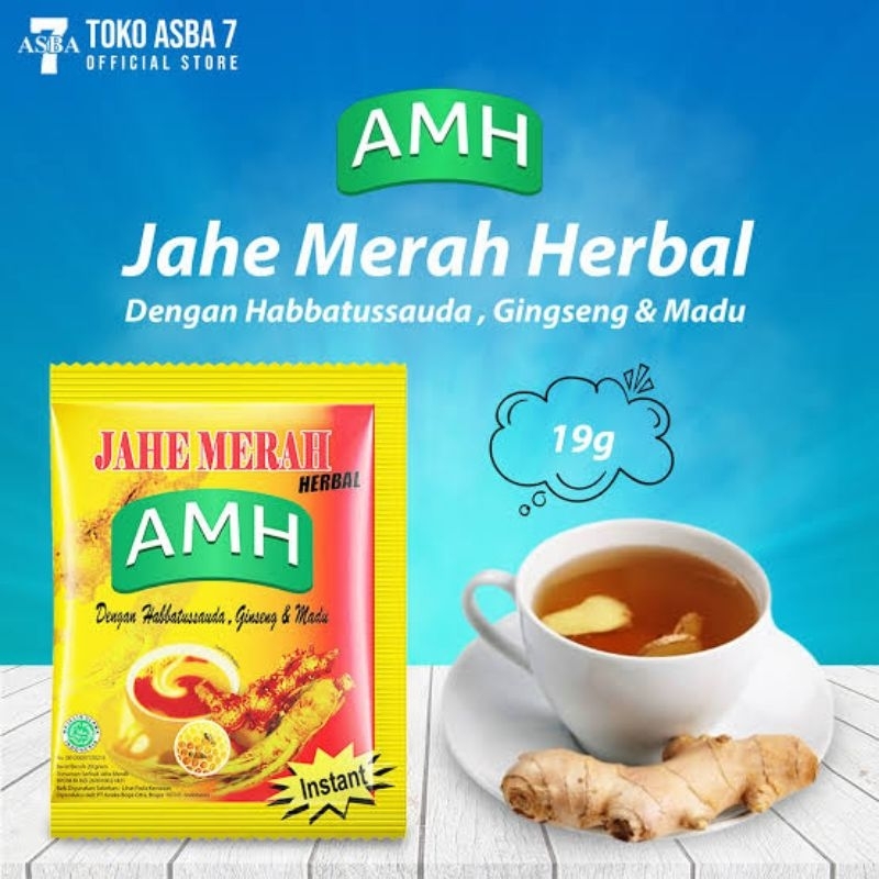 

MINUMAN JAHE MERAH AMH MURAH 1 BOX ISI 5 SACHET
