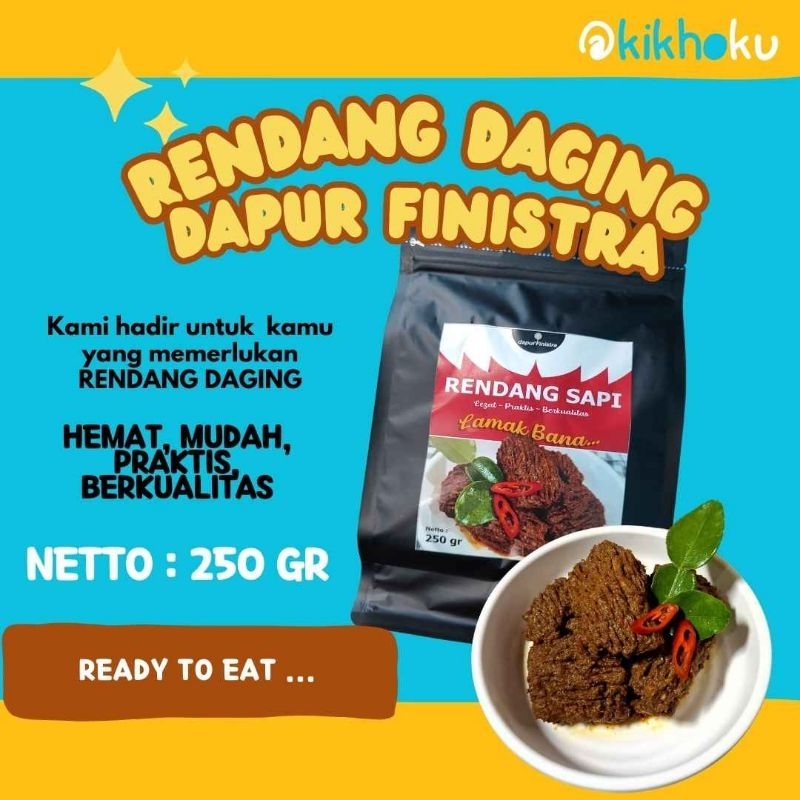 

Rendang Daging 250 gr merk Dapur Finistra (Ready to Eat)