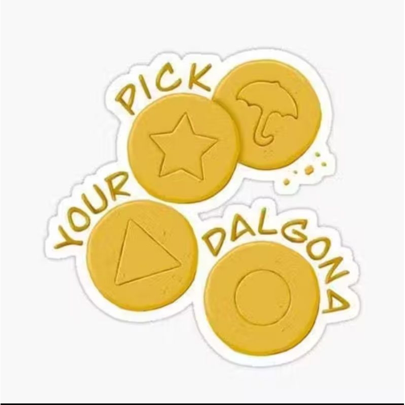 

DALGONA CANDY SQUID GAME/PERMEN DALGONA CANDY SQUID GAME UKURAN 7CM FREE BOX TUSUK ISI 10PCS 1BOX