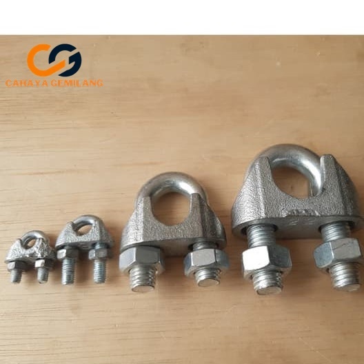 CGP TERMURAH KUKU MACAN Clamp Klem Tali Kawat Baja Kabel Seling Sling 10 MM 3/8" Galvanis