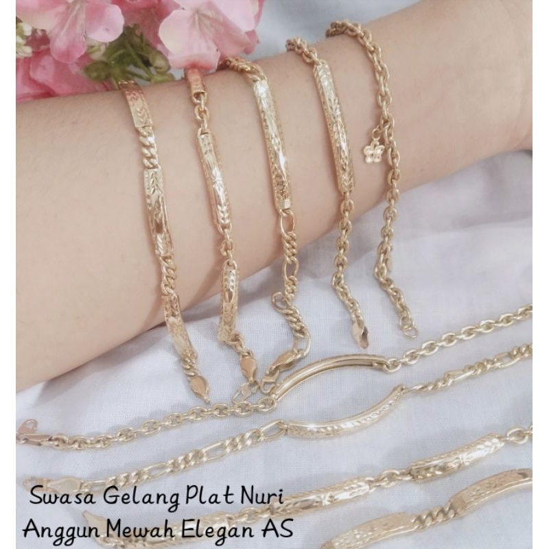 SWASA Gelang Plat 341 LDR Nuri Koncer Cantik MEWAH ELEGAN